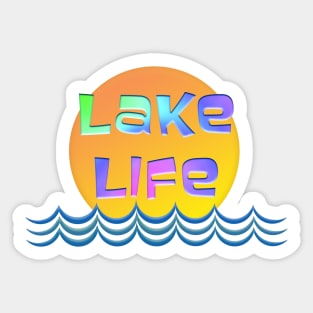 LAKE LIFE Sun & Water Illustration Sticker